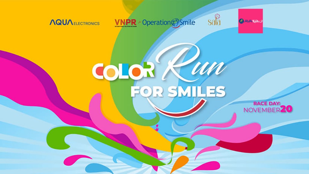 AVAKids dong hanh cung VNPR & Quy Operation Smiles VN trong giai chay gay quy tu thien Color Run For Smiles 2022